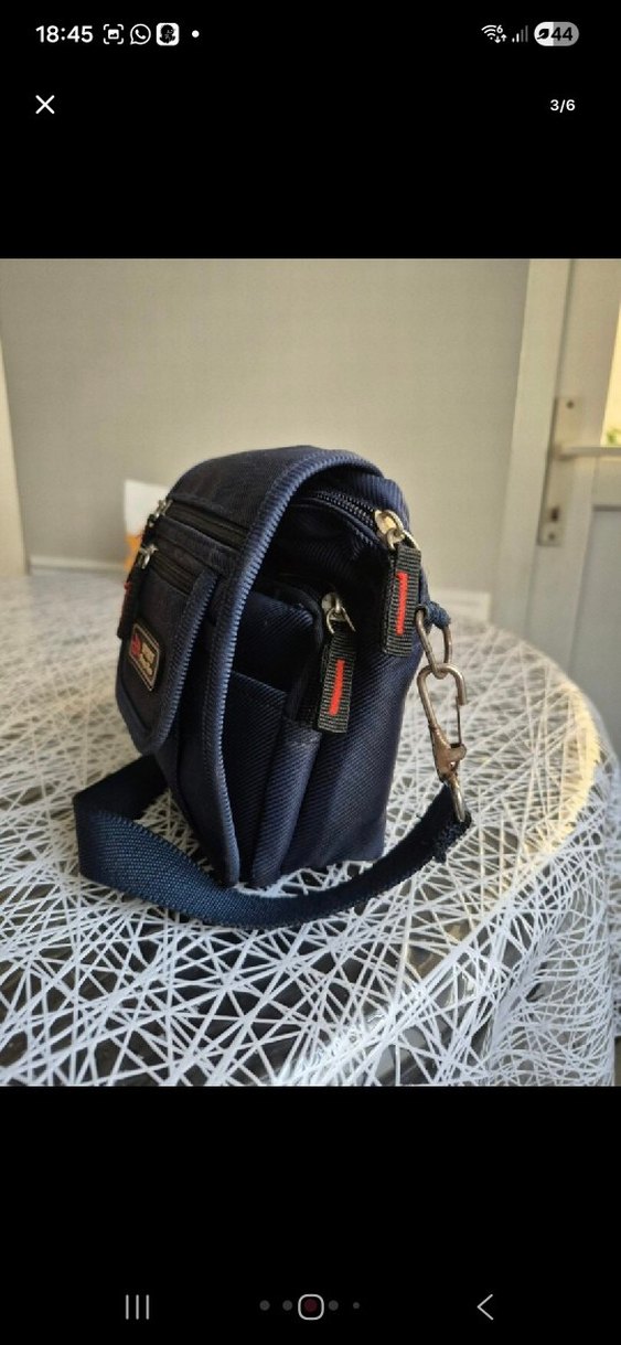 Mavi Baskılı Erkek Omuz Çantası - Görsel 2