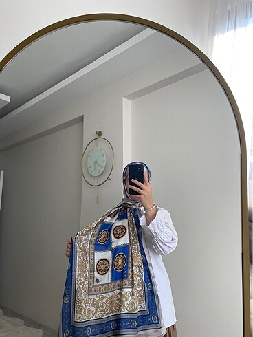 Geniş Lux Vual ipek şal - Görsel 3