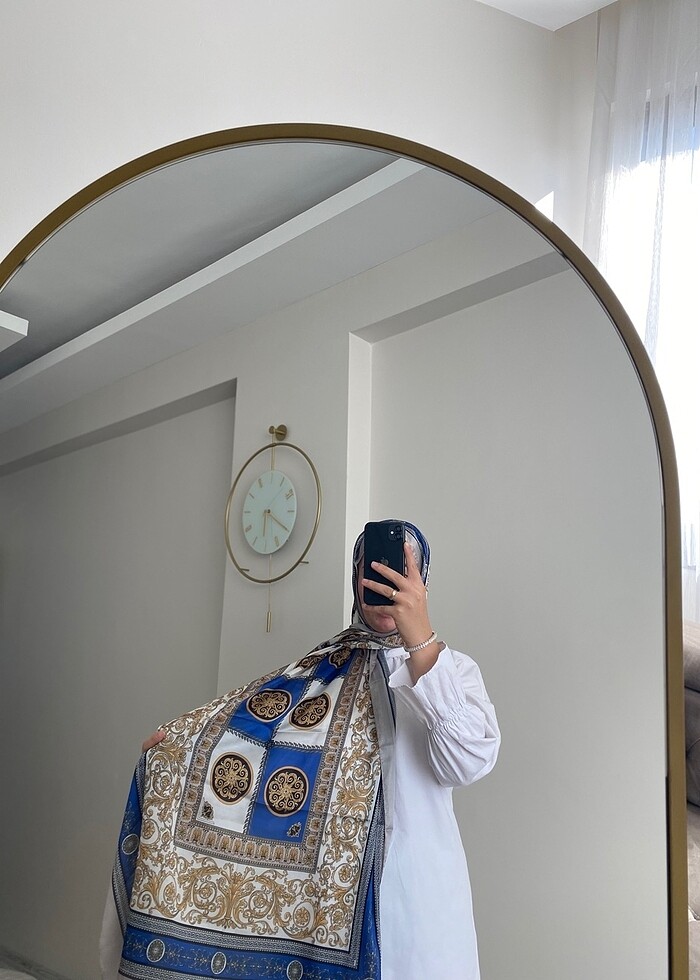 Geniş Lux Vual ipek şal - Görsel 2