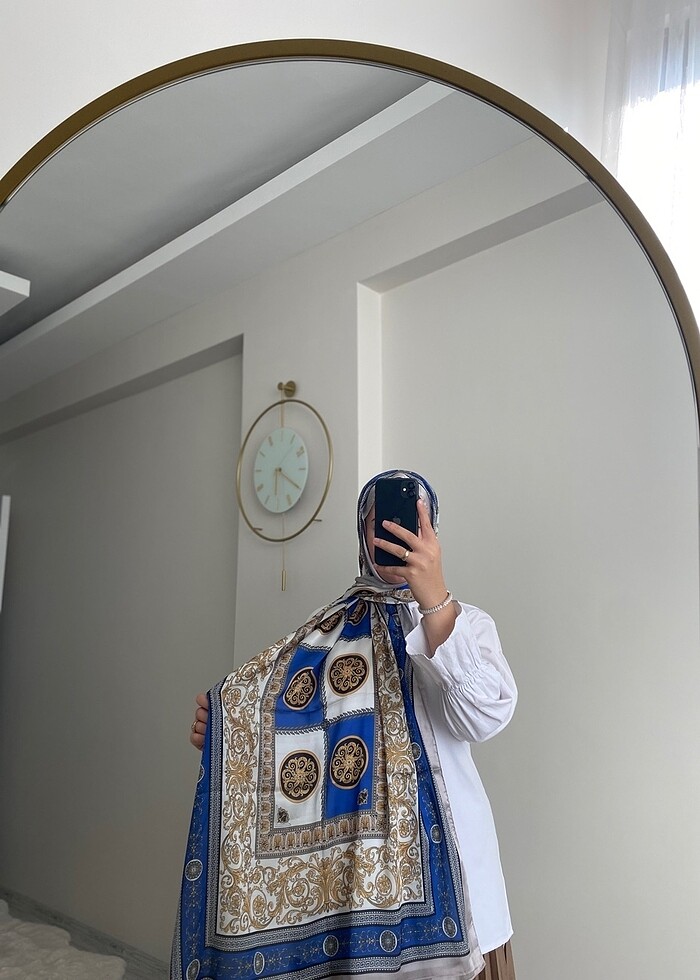 Geniş Lux Vual ipek şal - Görsel 3