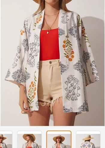 Trendyol & Milla Cicek Baskili Bohem Kimono