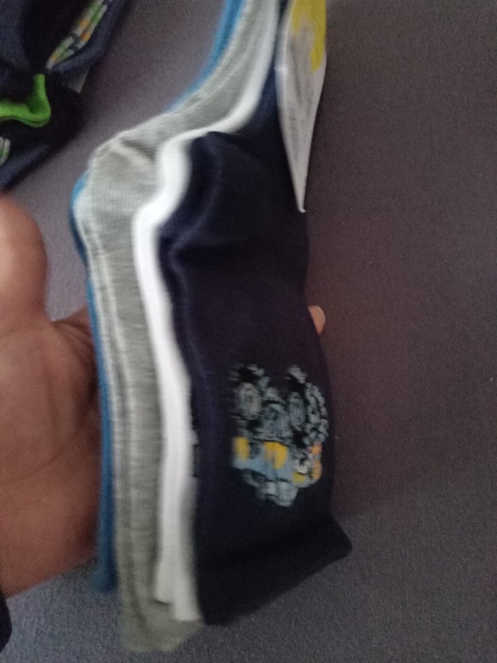 Erkek Çocuk Baskılı Mavi Çorap - Görsel 2