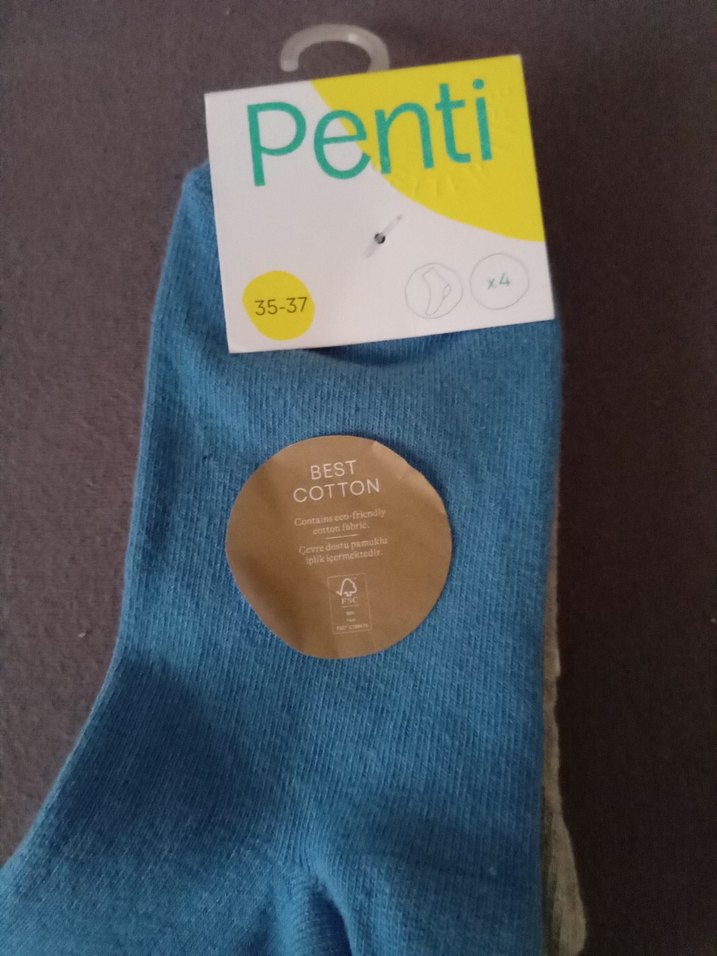 Erkek Çocuk Baskılı Mavi Çorap - Görsel 3