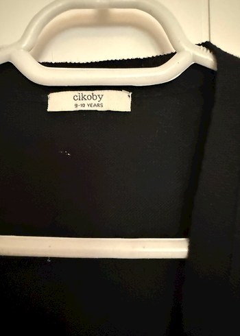 Kız Çocuk Siyah Düğmeli Uzun Kollu Bolero - Görsel 2