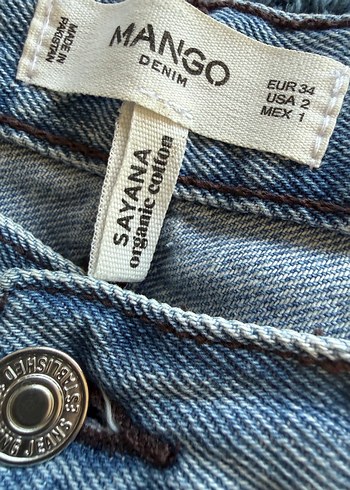 Mango Organic Cropped Mom Jean - Görsel 4