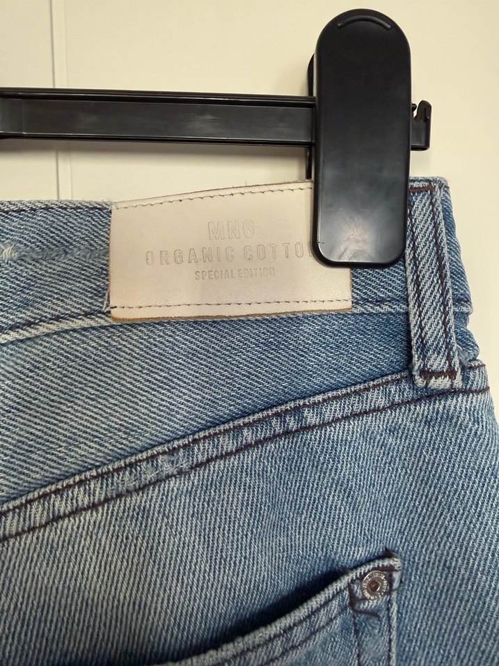 Mango Organic Cropped Mom Jean - Görsel 5