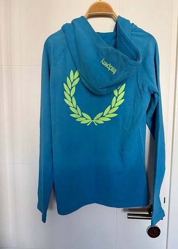 Mavi Kapüşonlu Kadın Sweatshirt - Görsel 3