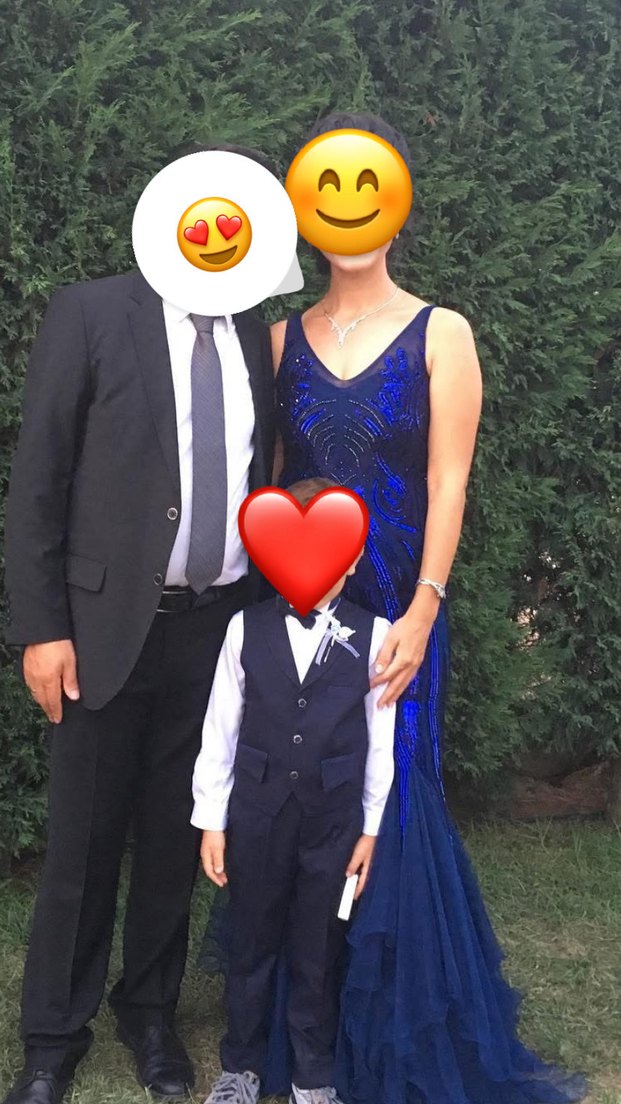 Lacivert V Yaka Taş detaylı Etek ucu Tül detaylı kuyruklu abiye - Görsel 2