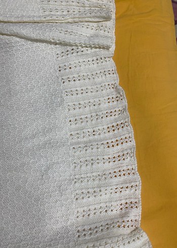 Beyaz Bohem Örgü Kadın Kazak - Görsel 6