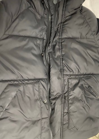 ZARA Siyah Kapüşonlu Erkek Çocuk Kaban - Görsel 5