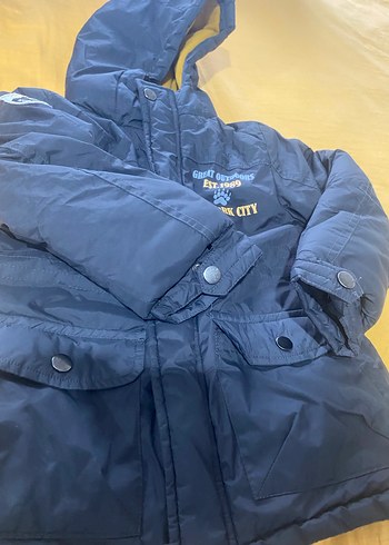 Erkek Çocuk Antrasit  Kapüşonlu Kaban - Görsel 3