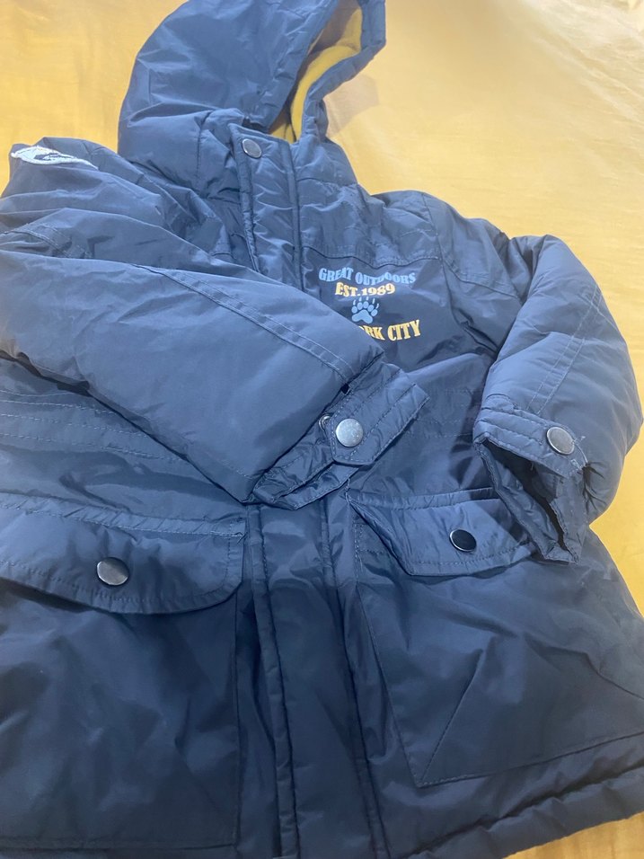 Erkek Çocuk Antrasit  Kapüşonlu Kaban - Görsel 3