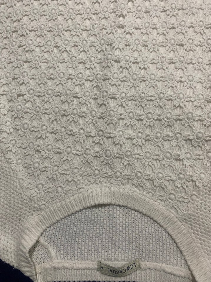 Beyaz Örgü Kadın Kazak - Görsel 5