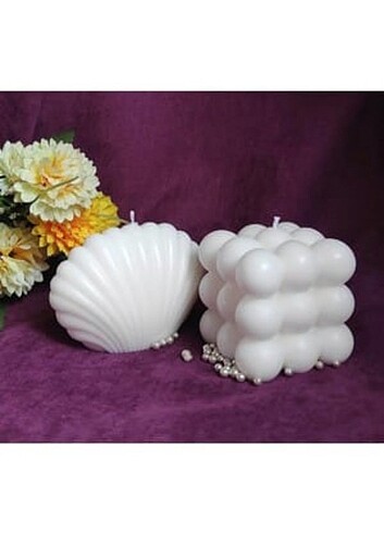  Beden çeşitli Renk İkili set istiridye bubble mum 
