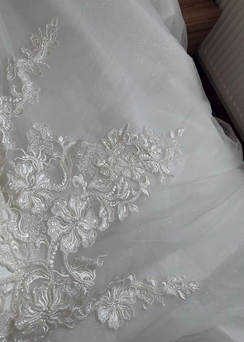 Straplez Midi A Kesim Beyaz Gelinlik - Görsel 5