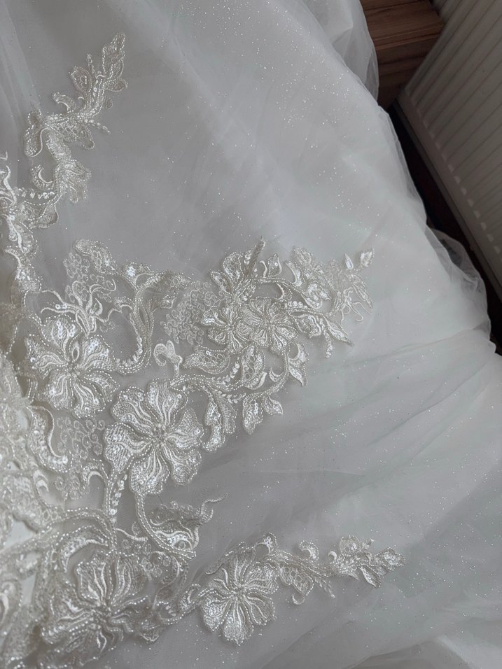 Straplez Midi A Kesim Beyaz Gelinlik - Görsel 5