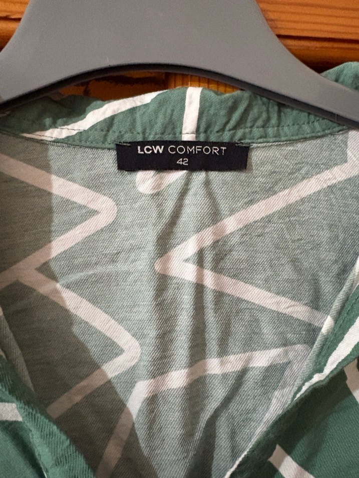 Yeşil Geometrik Desenli Mini Elbise - Görsel 2