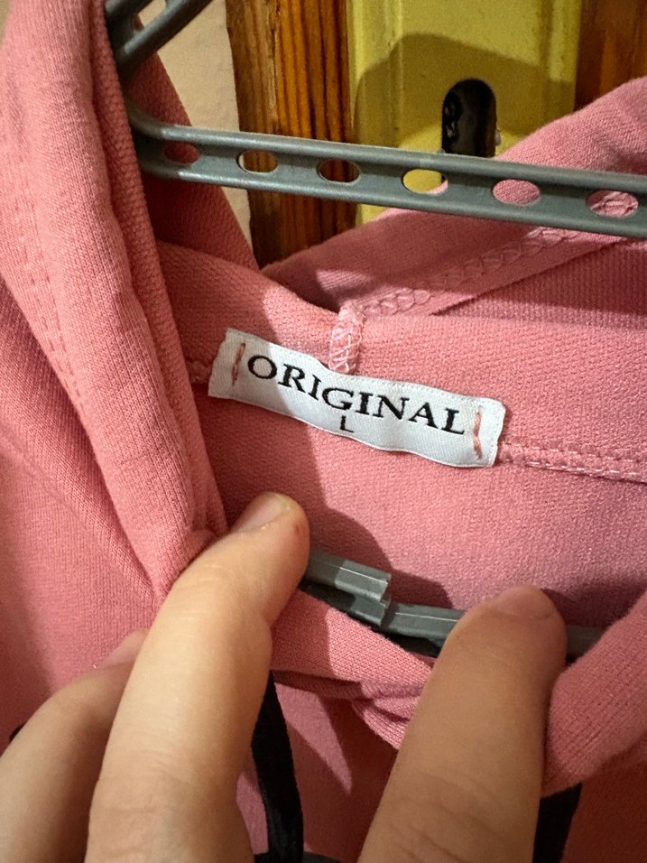 Pembe Kadın Kapüşonlu Sweatshirt - Görsel 2