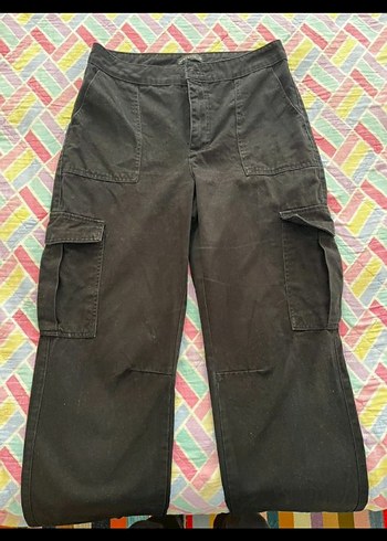 Siyah Kadın Salaş Midi Kot Pantolon - Görsel 2