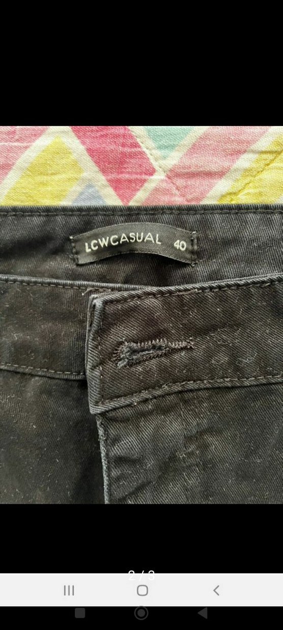 Siyah Kadın Salaş Midi Kot Pantolon - Görsel 3