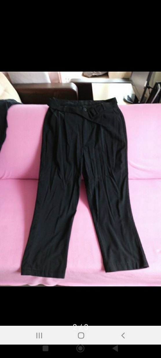 Siyah Kemerli Kadın Kumaş Pantolon - Görsel 2
