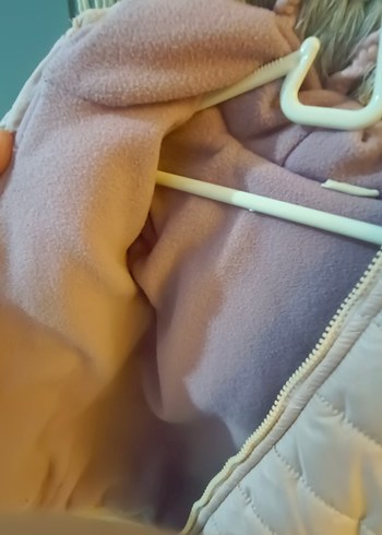Kız Çocuk Pastel lila polarlı Mont - Görsel 2