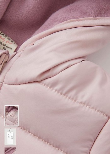 Kız Çocuk Pastel lila polarlı Mont - Görsel 6
