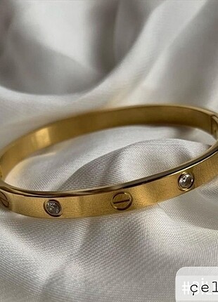 Cartier Model Çelik Kelepçe Bileklik
