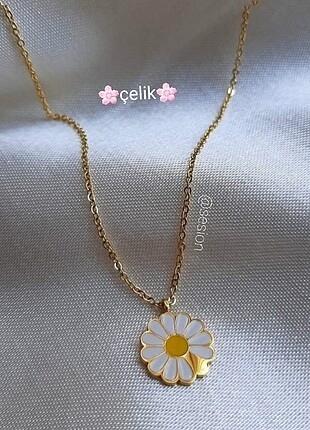 PAPATYA DETAY ÇELİK KOLYE