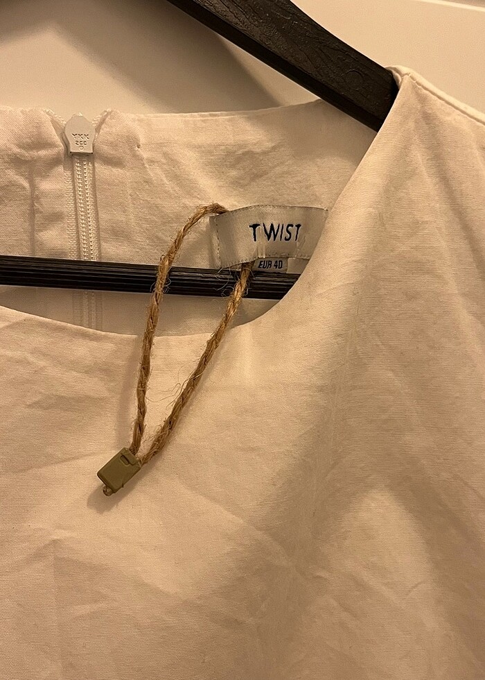 Twist beyaz elbise - Görsel 2