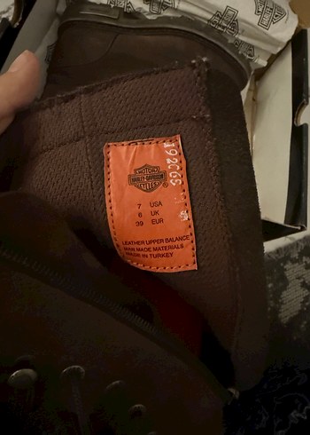 Harley Davidson Kahverengi Deri Biker Bot - Görsel 5