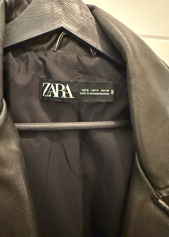 Kadın Kahverengi Zara Deri Ceket - Görsel 4