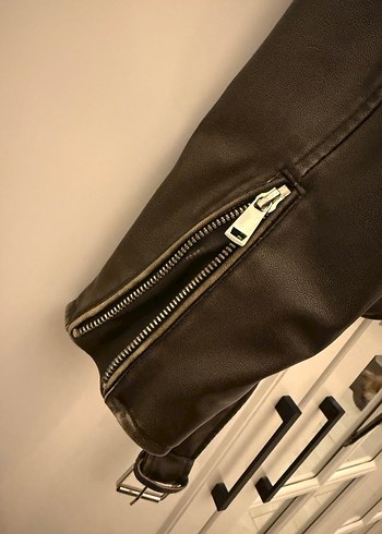 Kadın Kahverengi Zara Deri Ceket - Görsel 7