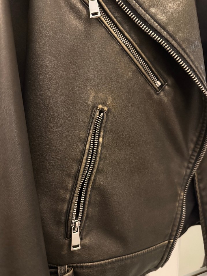 Kadın Kahverengi Zara Deri Ceket - Görsel 3