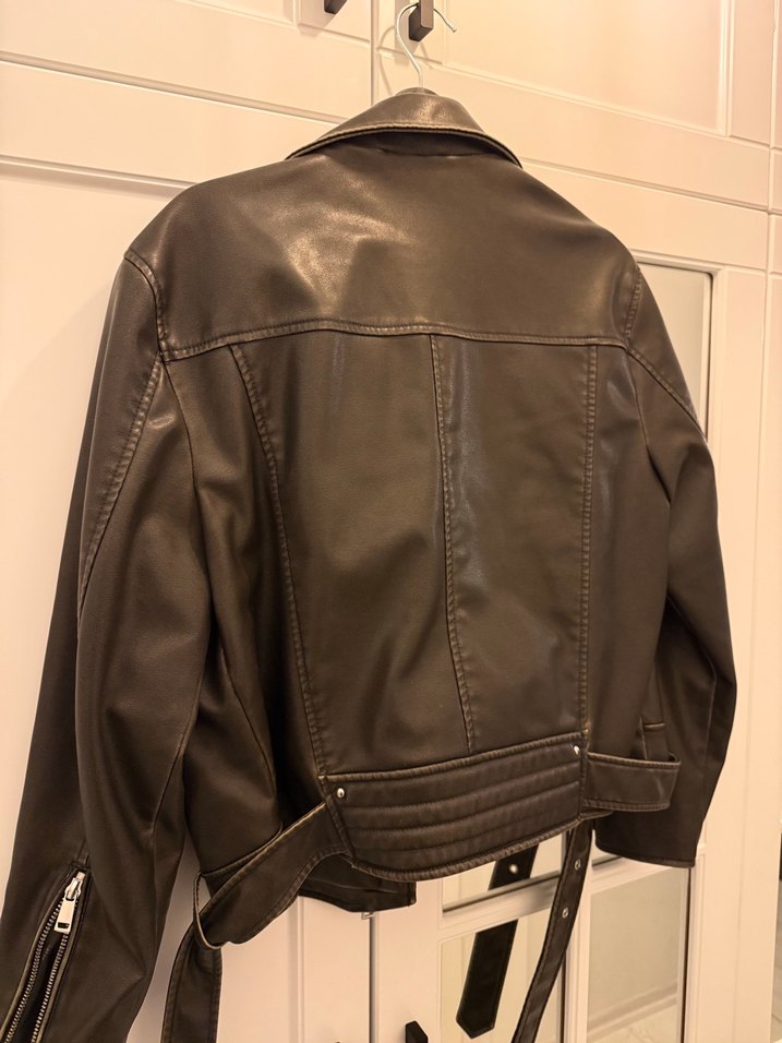 Kadın Kahverengi Zara Deri Ceket - Görsel 2