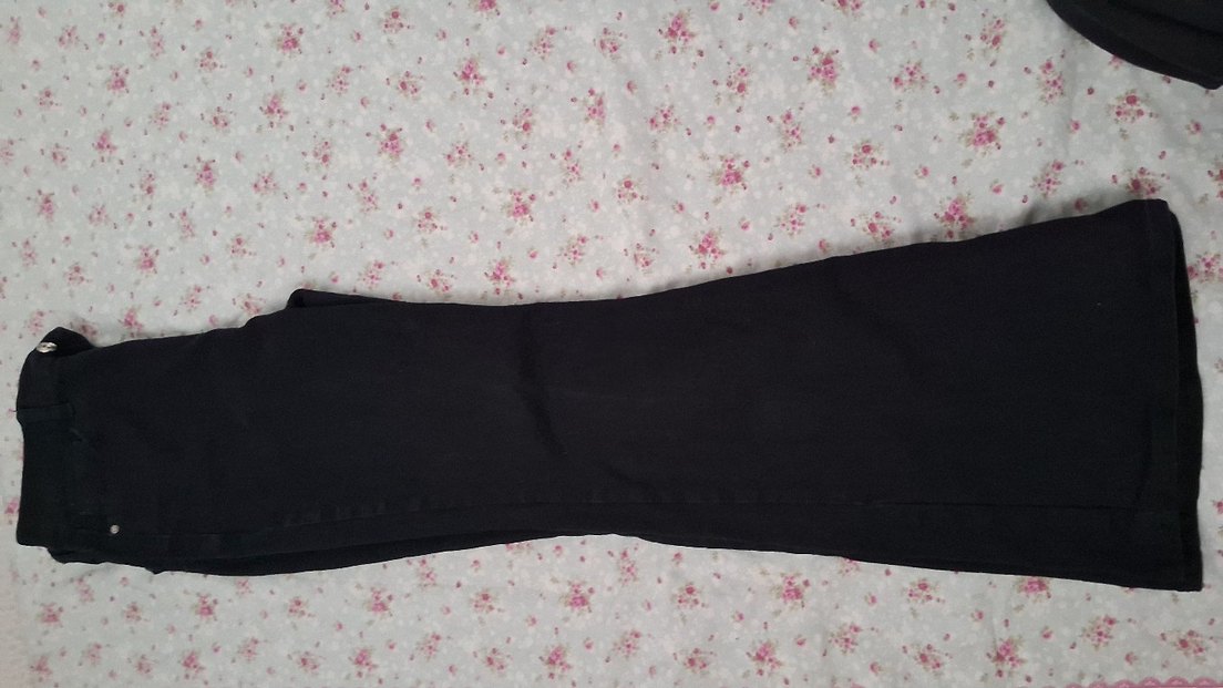 İspanyol Paça Siyah Pantolon - Görsel 2