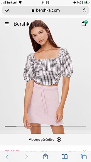 Desenli drapeli bluz bershka