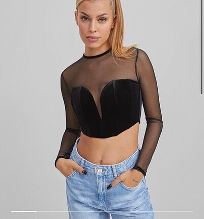 Kontrast korse top bershka