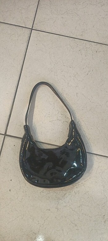 Mat siyah kadın çantası