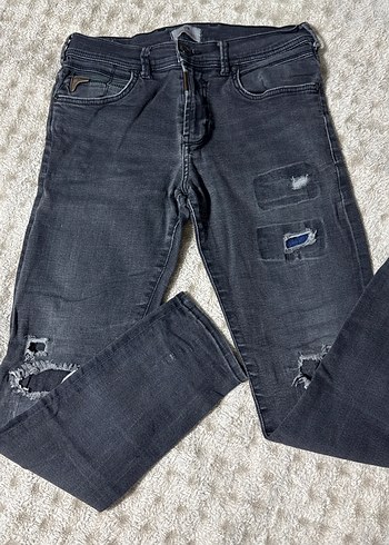 LTB Koyu Gri Yikamali Rahat Kesim Jean