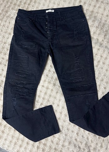 Koton Siyah Yikamali Dar Kesim Jean Pantolon