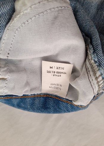 s Beden Düğmeli Mavi Denim Mini Etek