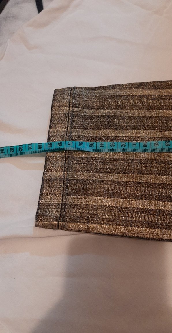 Altın Parlak Çizgili Jean - Görsel 2