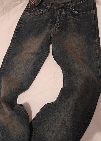 Koyu renk yıkamalı denim jean - Görsel 3