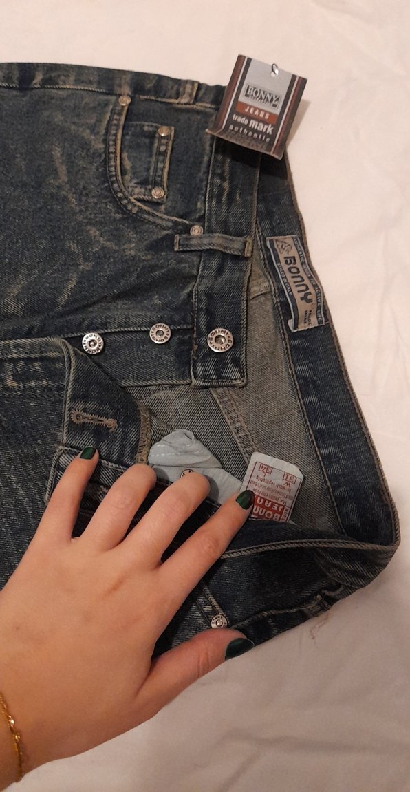 Koyu renk yıkamalı denim jean - Görsel 4