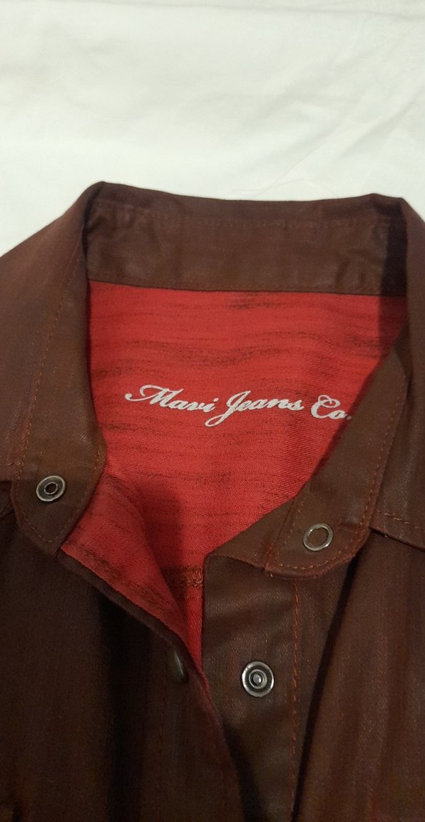 Kahverengi Deri Görünümlü Gömlek - Görsel 3