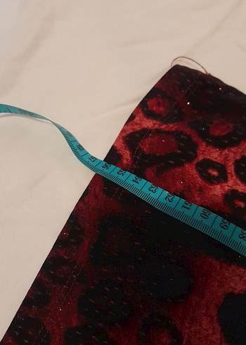 Bordo leopar Uzun Kollu Bluz - Görsel 4