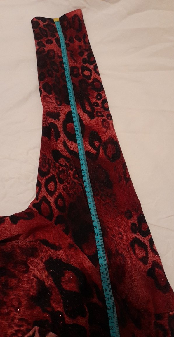 Bordo leopar Uzun Kollu Bluz - Görsel 5