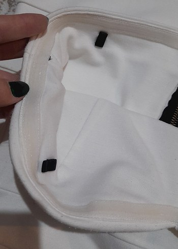 Beyaz Mini Straplez Elbise - Görsel 4