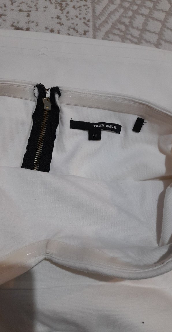 Beyaz Mini Straplez Elbise - Görsel 3